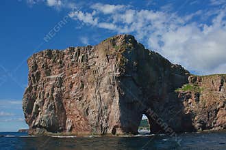 Part of the Percé Rock in Gaspésie, Quebec, Canada