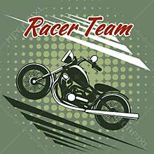 Classic motorcycle race team design