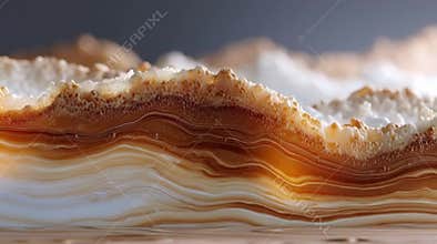Abstract Layered Mineral Formation of drink