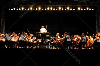 Outdoor night concert