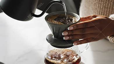 Making Coffee at Home Cozy Morning Lifestyle Scene