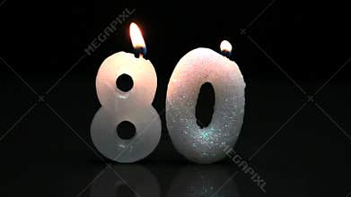 Eightieth birthday candles