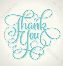 THANK YOU hand lettering (vector)