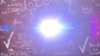 Back to School chalkboard glow emerging into flare dimming revealing doodles for school theme