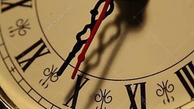 Old Clock close up footage