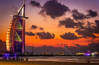 Arab Tower at sunset (Burj Al Arab)