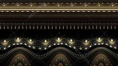 Animated ornamental vintage decorative background