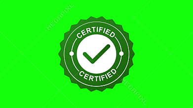 Certified Checkmark Approval Badge Animation