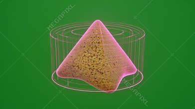 Isolated 3D Model of the Adrenal Gland or Pancreas with Coarse Texture