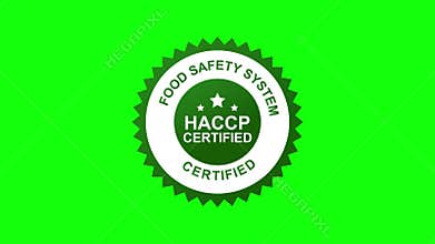 HACCP Certified Food Safety Badge Animation