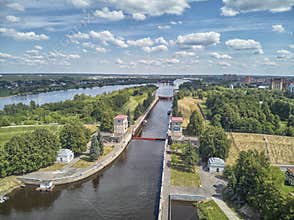 Sluice on the chanel Moscow-Volga