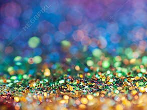 Glittery Sparkle Background Rainbow Bokeh