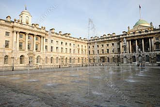 Fountain, courtyard of Somerset House, London