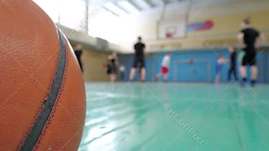 Teens train in the school old sports hall.