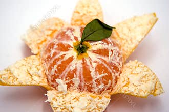 Peeled mandarin orange