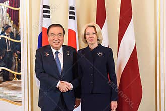 Moon Hee-sang and Inara Murniece