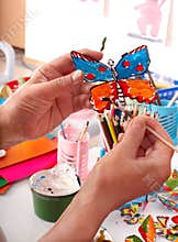 Still life of child applique.