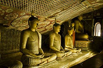 Golden Buddha Temple caves, dambulla, Sri lanka