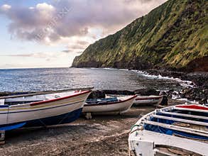 Small port next to the Arnel Lighthouse in Sao Miguel island, Az