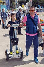 Learning to drive a self-balancing scooter