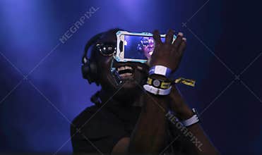 RP Boo Selfie during live electronic music show