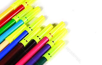 Sketch pens with white background