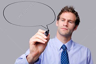 Businessman speech bubble