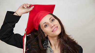 Student throwing graduation cap