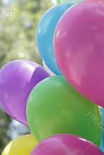 Bunch of colorful balloons