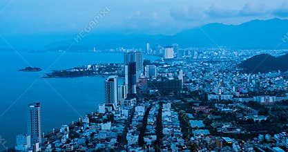 Dawn on the beach Nha Trang city