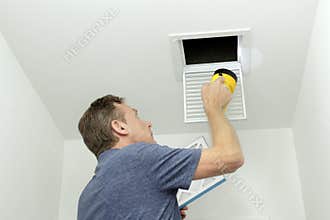 Checking Air Ducts in Home HVAC System