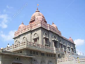 Kanyakumari, Tamil Nadu, India - October 7, 2008 Stone temple and monument of Vivekananda Rock Memorial