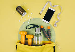 Fitness abstract healthy lifestyle concept.