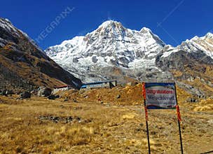 Mountain Annapurna and Annapurna Base Camp