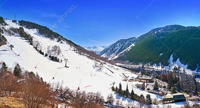 Baqueira Beret in Lerida Catalonia ski spot resort in Aran Valley