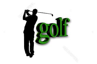 Golfer - golf text