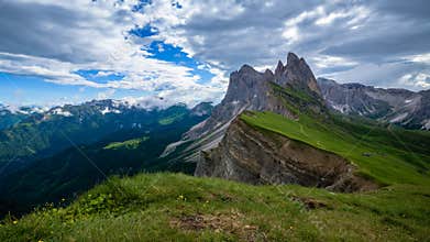4K Time lapse of Seceda mountain in the Dolomites, Italy