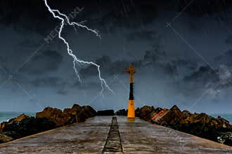 Storm on the Atlantic shore