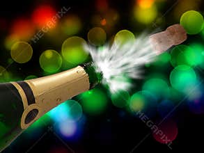 Celebration with champagne on party