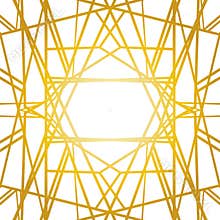 Old vintage retro frames with lines. Style of 1920-s. Royal golden premium decor