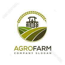 Agro Farm - vector logo design illustration of agriculture business