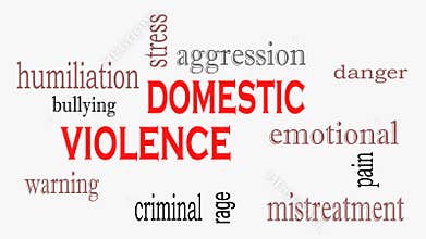 Domestic Violence and Abuse concept word cloud background