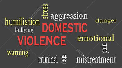 Domestic Violence and Abuse concept word cloud background