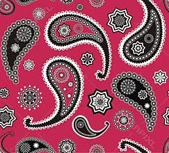 Islamic paisley red vector pattern texture