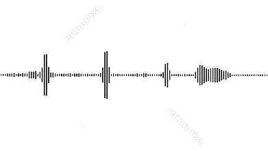 Audio Waveform Loop black and white