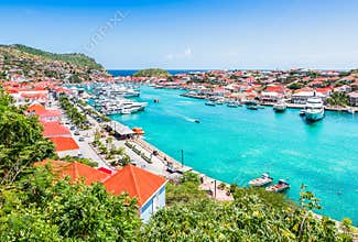 Gustavia harbor, St Barts, Caribbean