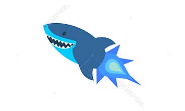 Fish shark animal logo design