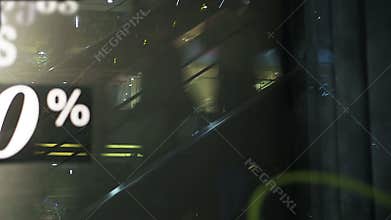 Black Friday at shopping mall, sale before holidays, people rush to buy presents