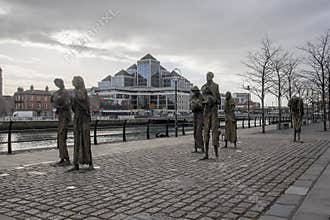 A view down the Liffey towards the central business district of Dublin, Ireland