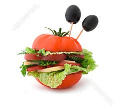 Healthy food burger from vegetables